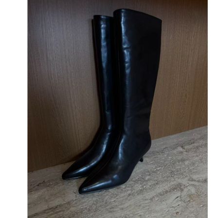 TANTAN 时尚百搭高跟尖头高筒时装靴4001