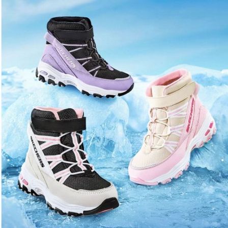 【加厚一体绒】【零下30°极寒防冻】斯凯奇男女童25新款冬靴664200L