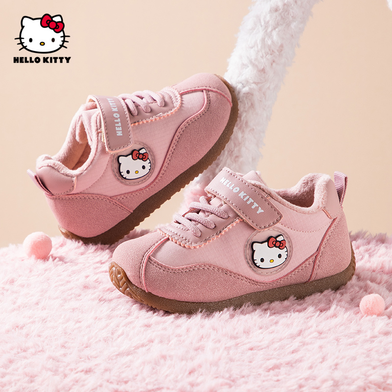 hellokitty童鞋加绒棉鞋2025冬季新款女童运动鞋中小童阿甘鞋儿童主图