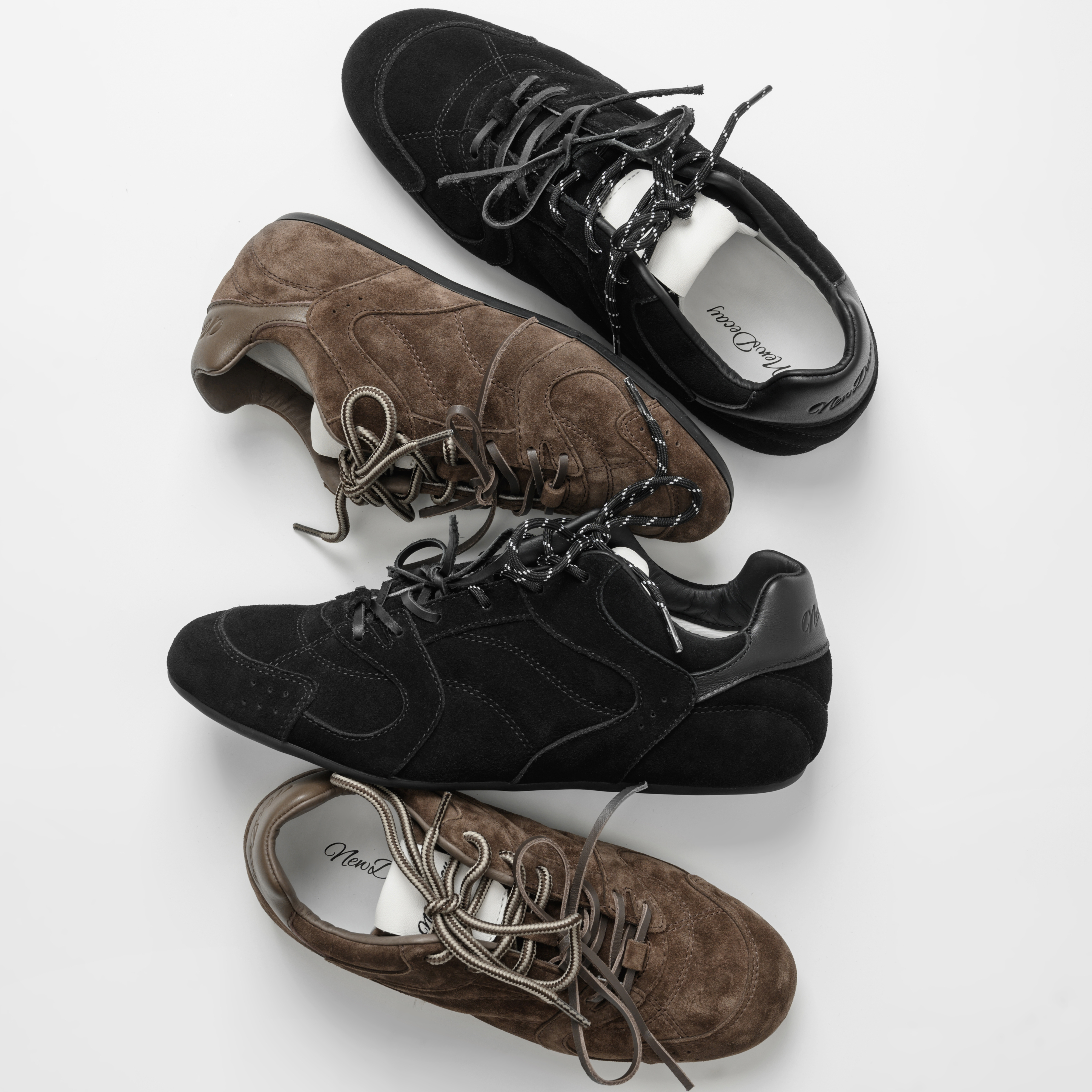 NewDecay 25FW 麂皮复古德迅鞋 翻毛皮平底通勤日常休闲鞋男女主图