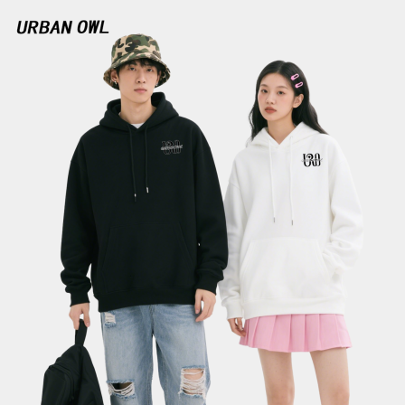 2025秋冬潮牌宽松圆领字母男女情侣美式休闲