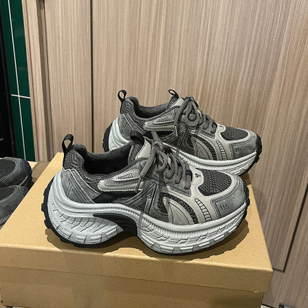 LOFTIME2025AUT111新品秋冬款5.5轻型缓震厚底保暖绒里运动老爹鞋