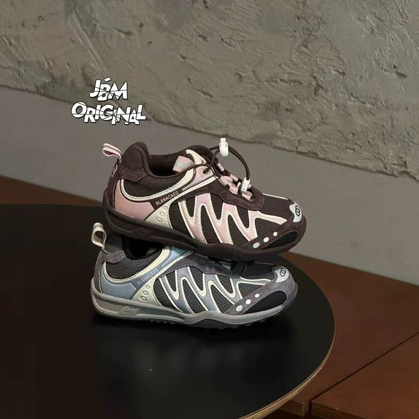 JBM正品2025冬新款粉粽德训板鞋儿童潮鞋男女童软底一脚蹬运动鞋主图