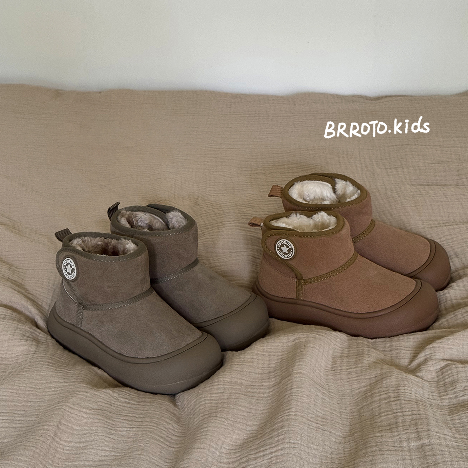 儿童防踢雪地靴2025冬季加厚大棉鞋男童魔术贴保暖棉靴短靴女童鞋主图