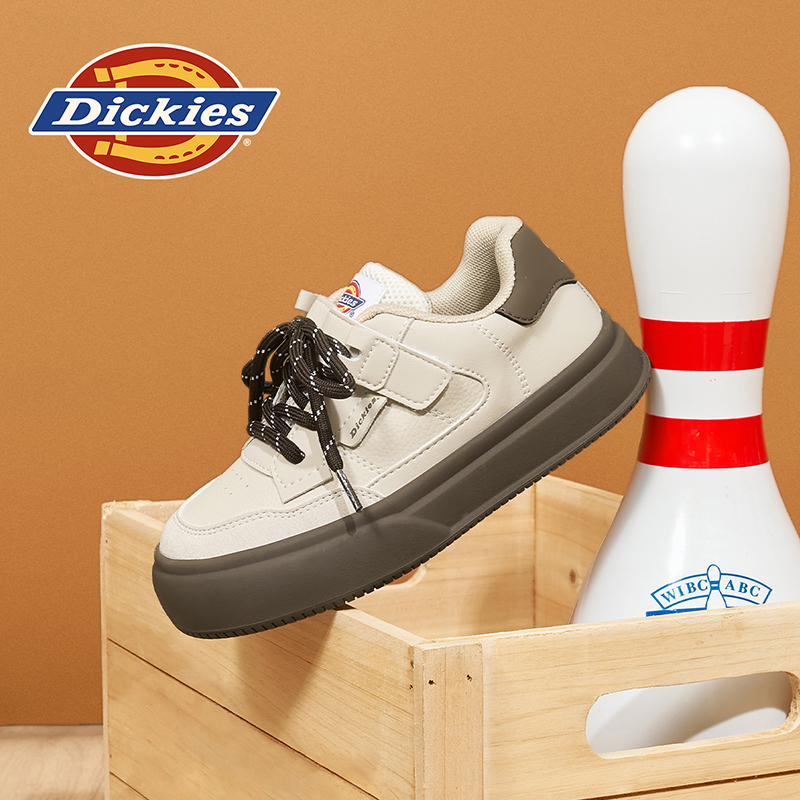 Dickies儿童板鞋冬款加绒保暖男童德训鞋女童小白鞋中大童运动鞋主图