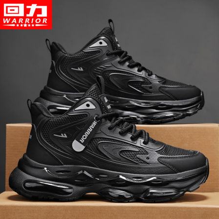 回力高帮男鞋2025秋冬新款黑色运动软底减震跑步增高爆款老爹潮鞋