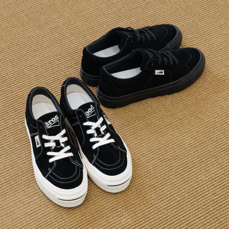 BROSHOODxTCMADE 联名全翻毛皮厚底增高低帮开口笑复古户外休闲鞋