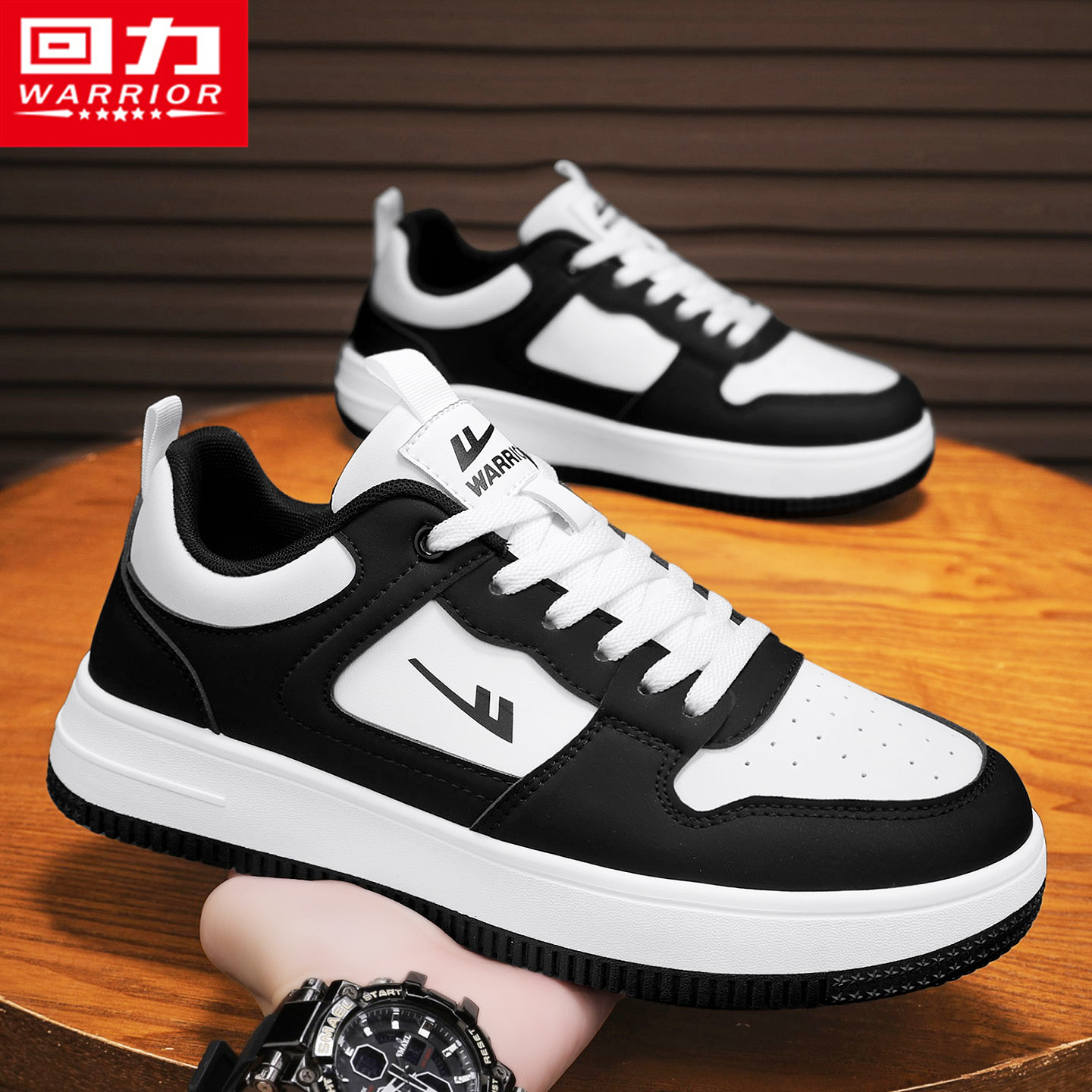 回力男鞋秋季2025新款潮流运动软底百搭学生韩版休闲小白低帮板鞋主图