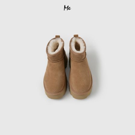 ME【U磨砂真皮人鱼靴（厚底加绒）】重磅牛反绒增高保暖鞋子MESA4612
