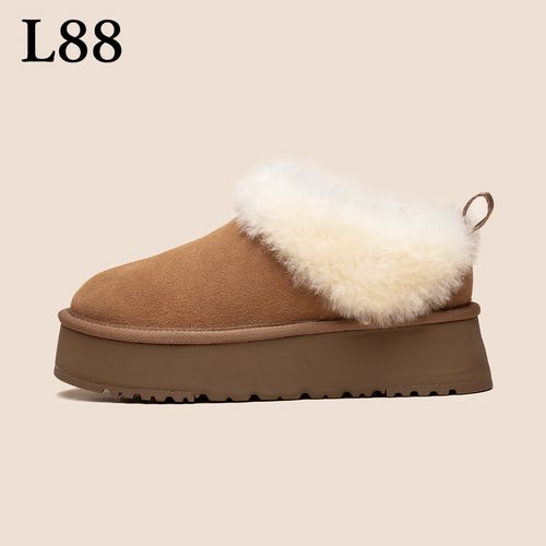 【塔茨勒】小喜庆女款爆款2025新款冬季厚底100%羊皮一体桑坡雪地靴主图