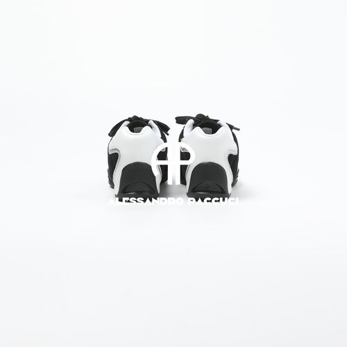 AP洛哥53116XY【竞走】牛反绒+牛皮黑白拼接系带时尚百搭休闲鞋主图