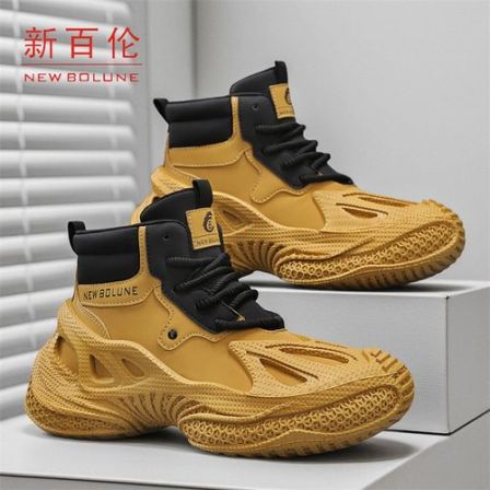 NEW BOLUNE/新百伦男鞋秋季新款时尚潮流百搭户外增高马丁靴男款