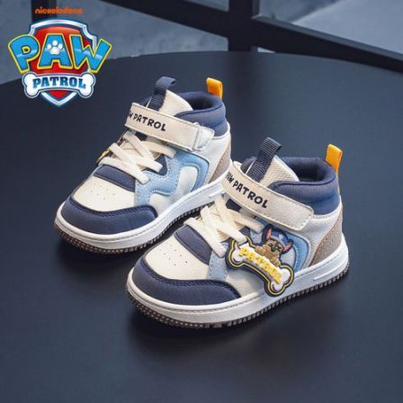 汪汪队韩范痞帅男童鞋子秋冬儿童3-6岁板鞋高帮运动鞋小童加绒鞋