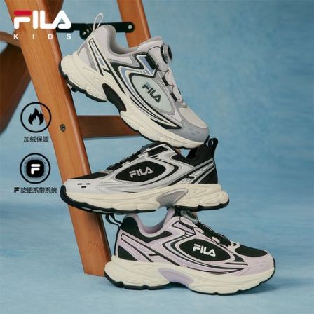 【天马棉鞋】斐乐儿童2025年冬季新款大童天马复古跑鞋K55B541106新