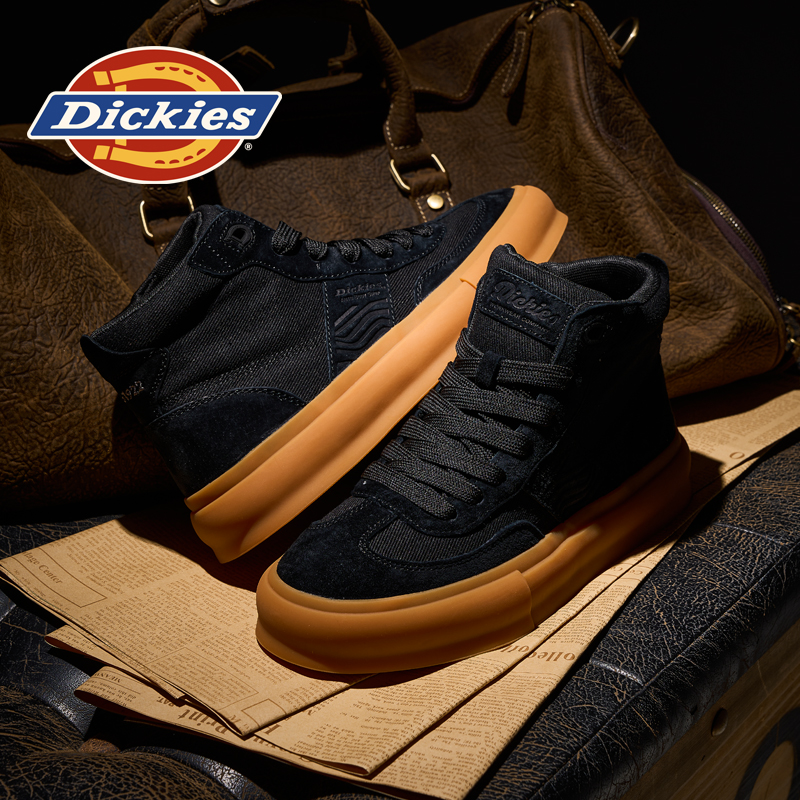 Dickies高帮鞋男款冬季男鞋德训鞋板鞋加绒棉鞋休闲鞋复古鞋子男主图
