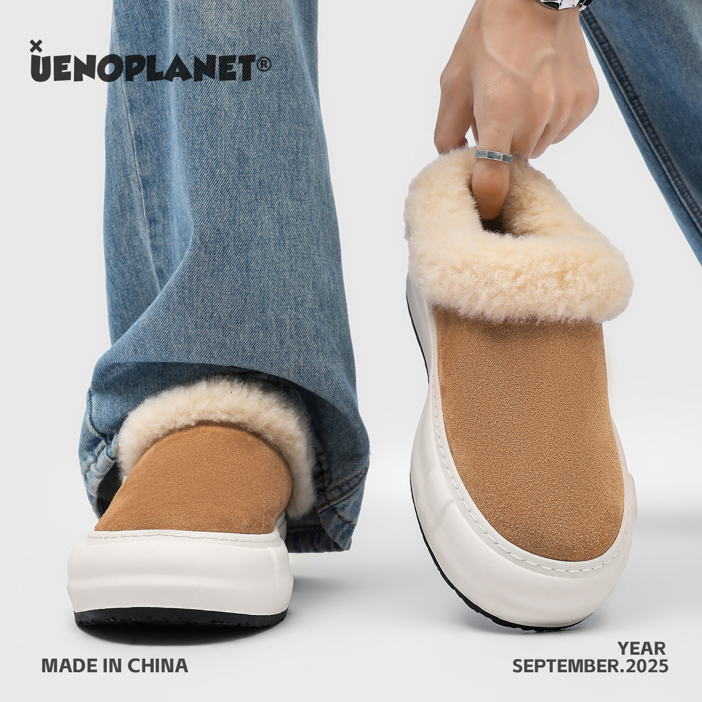 OKKO2025冬季新款低帮厚底防水防寒保暖雪地靴男鞋户外棉鞋雪地靴主图