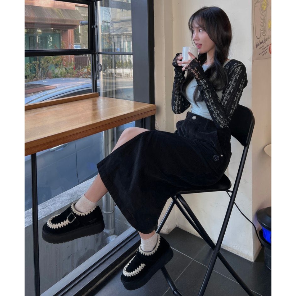 Mac Moc 韩国代购 A251030301 厚底加绒保暖雪地靴 夏夏店主图