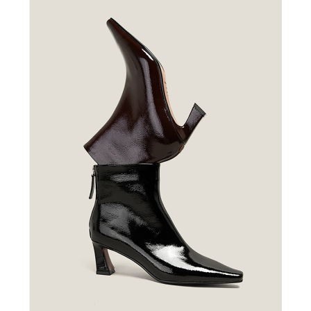 【鞋匠女王×摩登WAN能】法式复古粗跟短靴女冬高跟瘦瘦靴子踝靴