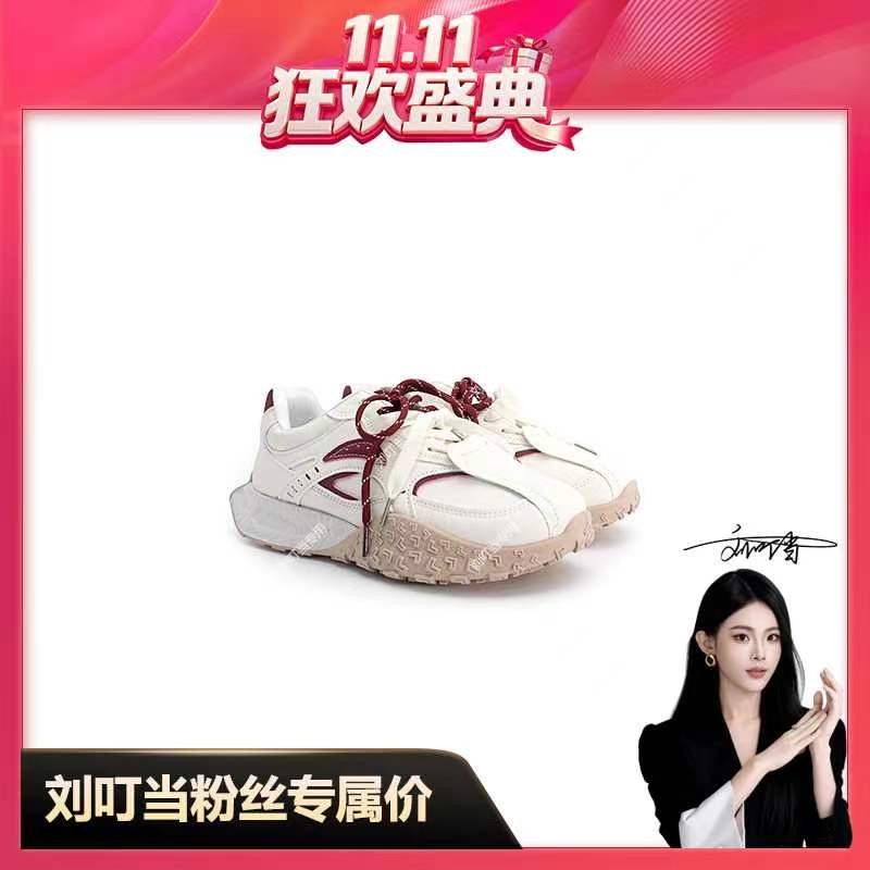 【刘叮当甄选】厚底德训鞋女2025冬季新款舒适百搭阿甘休闲运动女鞋主图