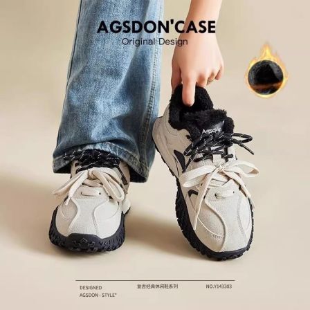 【奥古狮登】德训鞋女双鞋带3.5cm厚底百搭休闲鞋P143303+Y143303AA