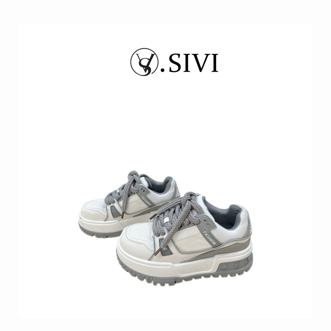 【熙薇品牌】2024冬季舒适新款时尚显高系带百搭休闲鞋F7179主图