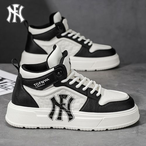 FN板鞋男款2025秋季新款小白鞋复古百搭增高4CM宽楦软底运动鞋子主图