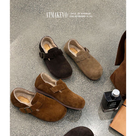 吕小布 | 定制毛绒勃肯鞋 秋冬御寒保暖加厚澳洲皮毛一体毛毛鞋女