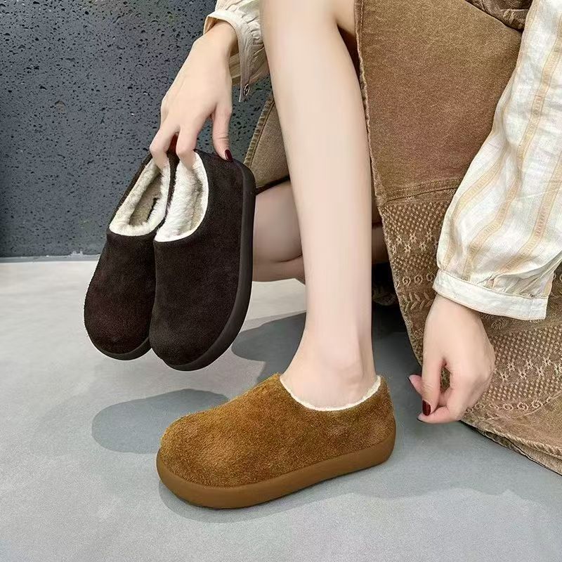 2025新款秋冬新款简约宽松百搭休闲鞋女休闲加绒加厚保暖主图