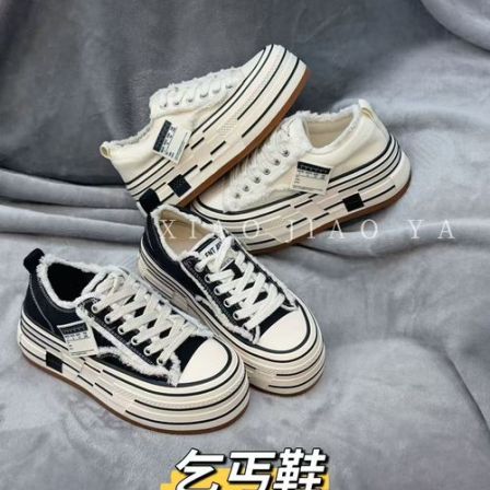 XIAOJIAOYA【乞丐鞋】“秋冬季小众潮牌设计街头风帆布鞋”（跟高6）