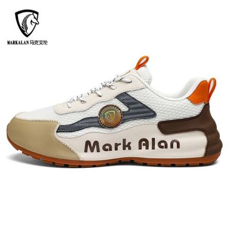 马克艾伦时尚休闲鞋减震休闲系带春秋季时尚男士运动鞋