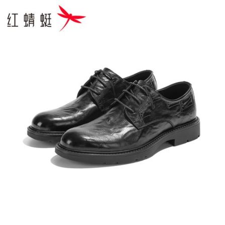 红蜻蜓2025冬季新款休闲皮鞋真皮百搭商务正装皮鞋软底爆款男鞋