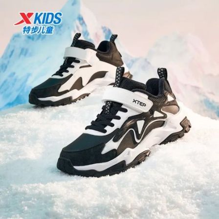 特步少年棉鞋小中大童冬季保暖舒适时尚百搭675415379412