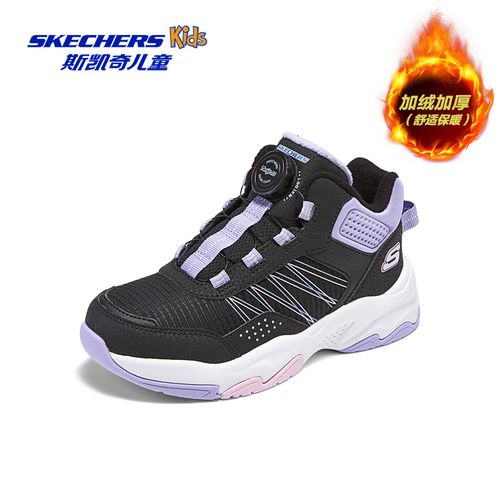 斯凯奇旋钮绒绒靴秋冬加绒保暖防滑运动棉鞋303499L&405291L DB主图