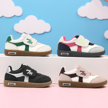 天美意童鞋2025年冬季新款女童保暖二棉跑步鞋男童加绒休闲运动鞋