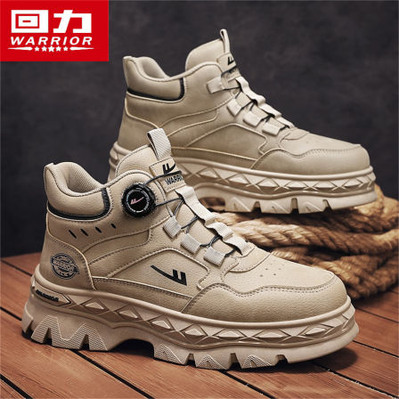 回力男鞋2025新款冬季休闲登山高帮防滑马丁靴厚底劳保运动工装鞋