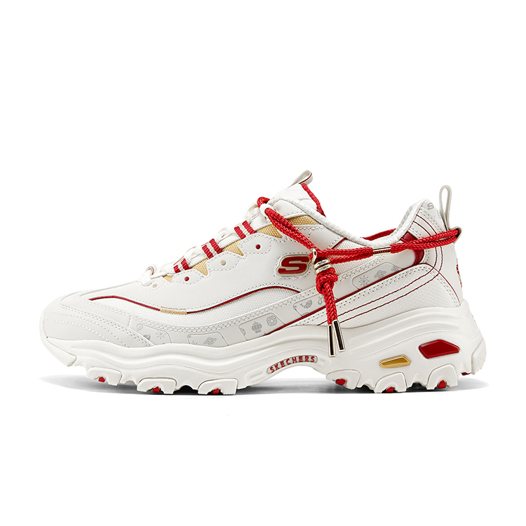 新年款Skechers斯凯奇2025春季新款男老爹鞋厚底增高熊猫鞋休闲鞋主图