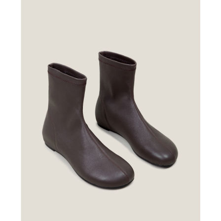 【鞋匠女王×一眼万年】弹力羊皮内增高瘦瘦靴复古秋冬平底短靴子