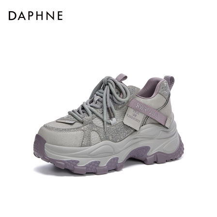 达芙妮内增高老爹鞋女2025秋季新款ins百搭休闲鞋厚底轻便运动鞋