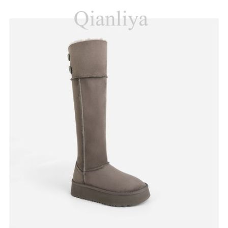 【QLY】—长筒搭扣厚底中跟保暖时尚休闲风雪地靴663