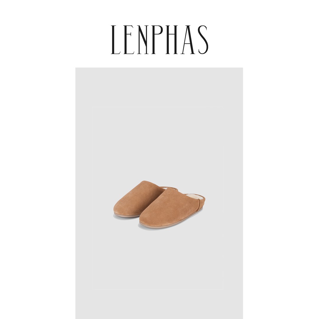 【LENPHAS】毛绒保暖包头拖鞋主图
