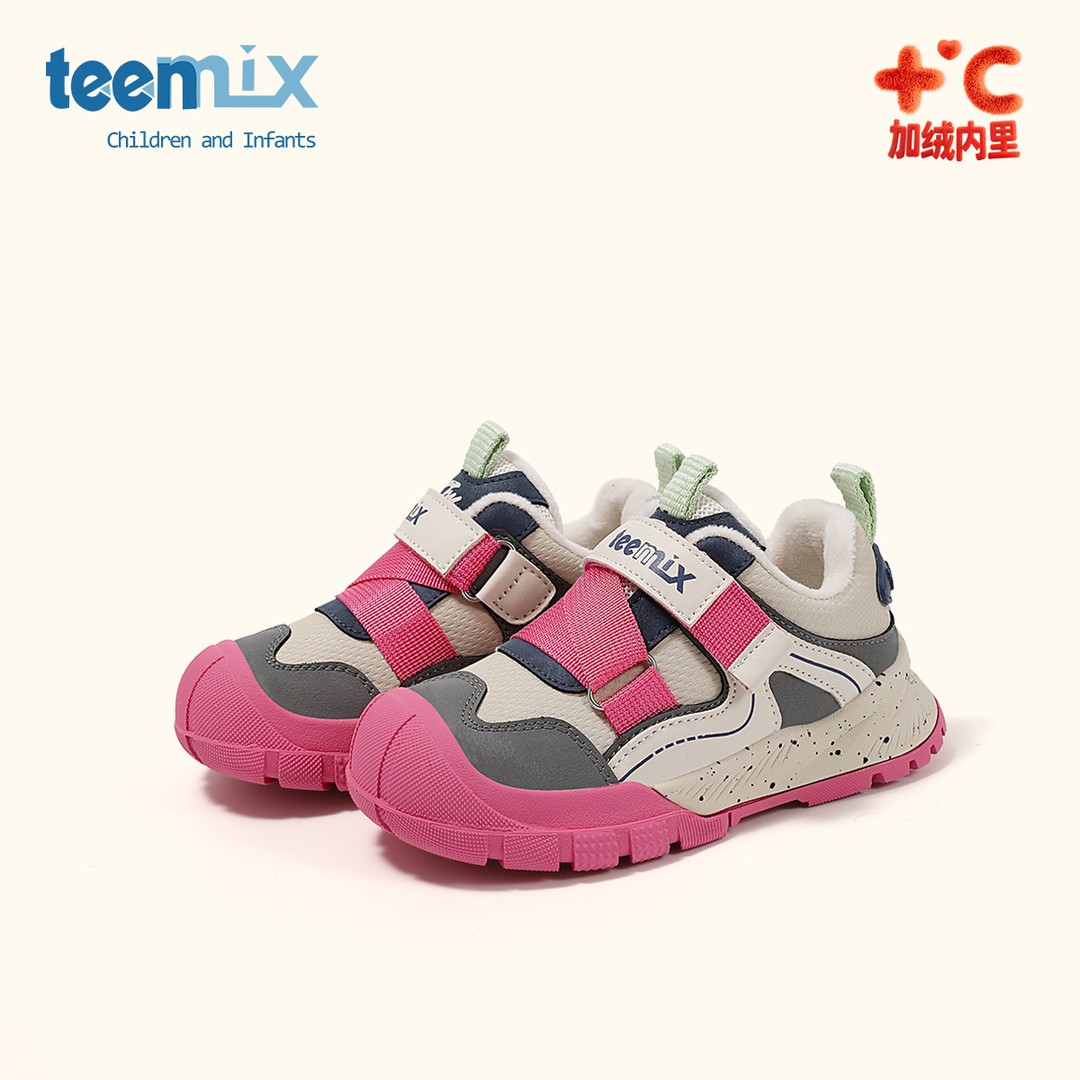 Teenmix/天美意冬季棉鞋户外百搭学生男女童便捷魔术贴休闲运动鞋主图