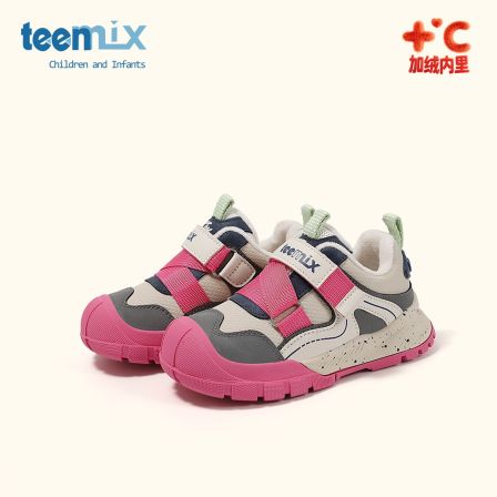 Teenmix/天美意冬季棉鞋户外百搭学生男女童便捷魔术贴休闲运动鞋