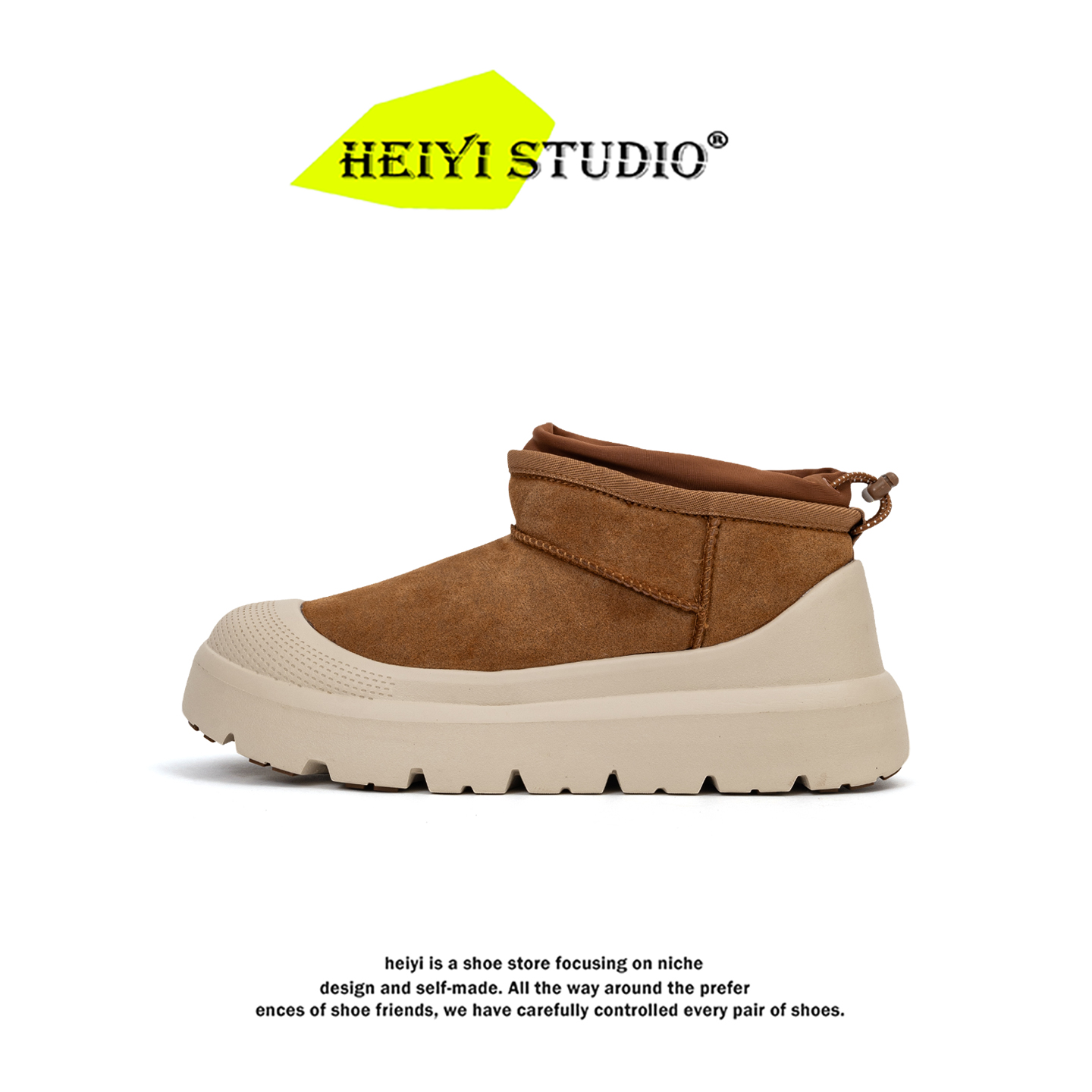 王一博同款塔斯曼雪地靴男女款冬季加绒加厚保暖东北棉鞋情侣短靴主图