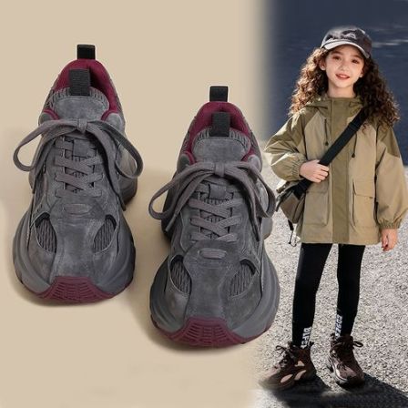 女童老爹鞋2025秋冬时尚儿童加绒鞋子ins运动鞋韩版百搭中大童鞋