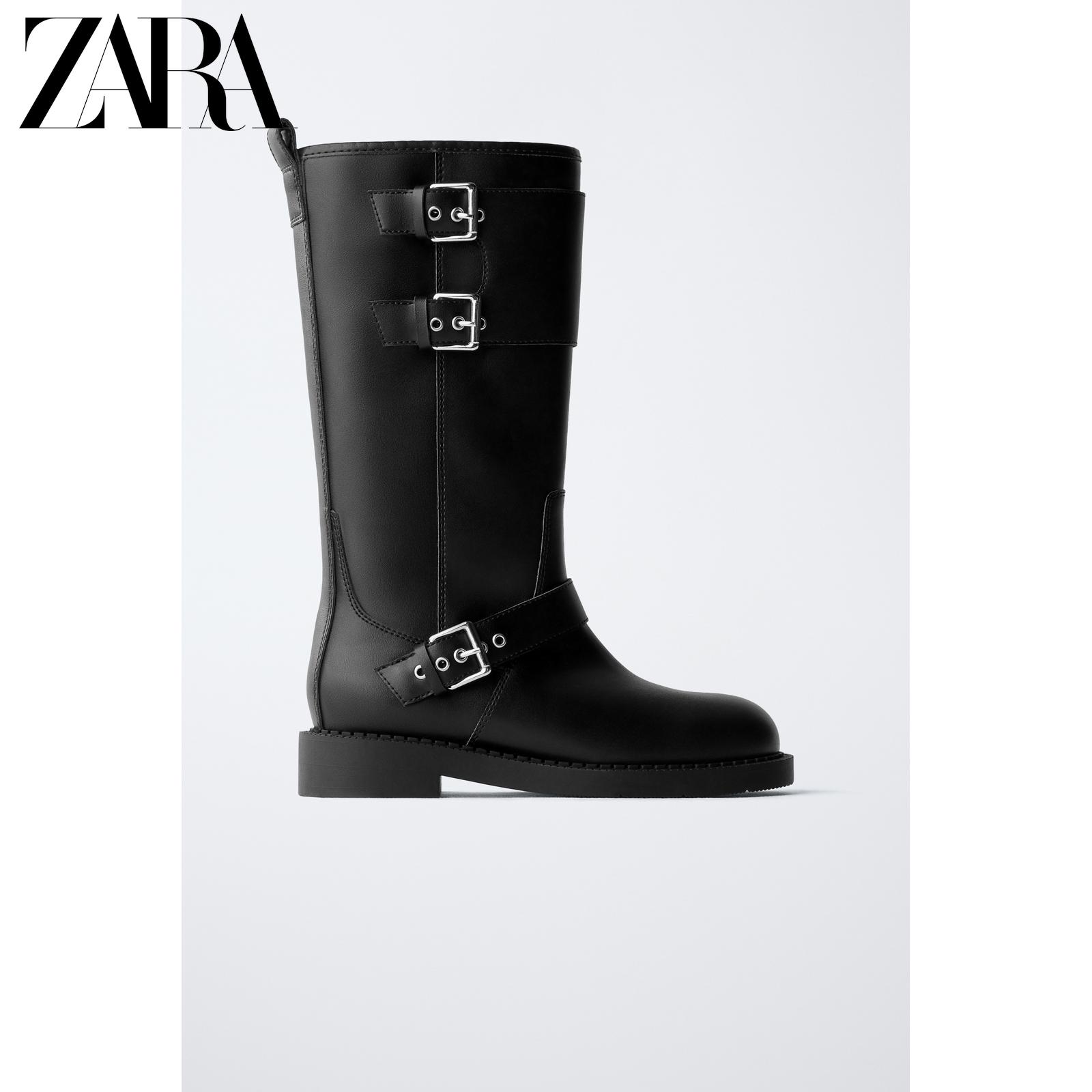 ZARA2025冬季新品 儿童鞋女童 机车款休闲高筒靴 2005630 800主图