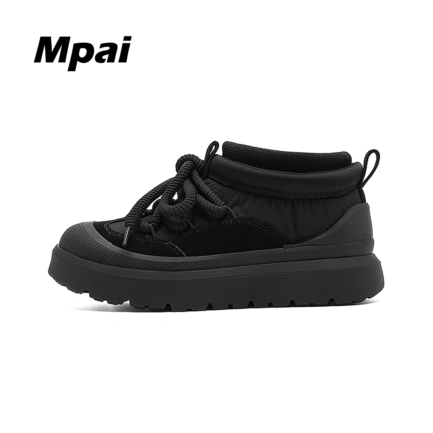 梦牌 时尚户外雪地靴冬季加绒加厚保暖厚底情侣东北防寒棉鞋男女主图