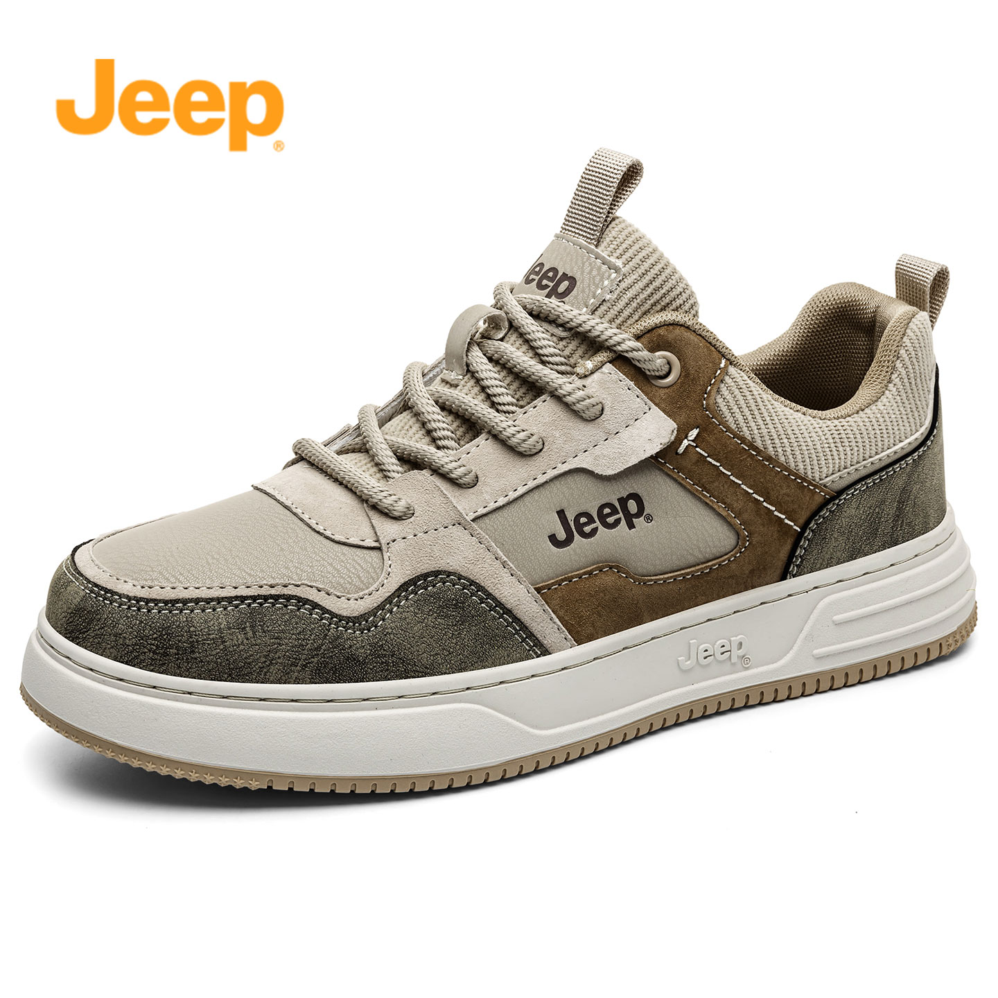 jeep吉普男鞋秋冬季2025新款复古潮流板鞋男款真皮运动休闲鞋男士主图