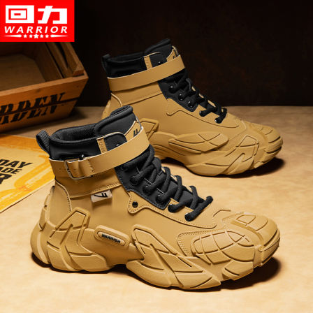 回力高帮男鞋防水防滑耐磨工装鞋户外骑行登山马丁靴冬季加绒棉鞋