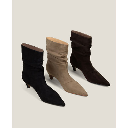 【鞋匠女王×原创艏发】弹力瘦瘦靴细跟袜子靴尖头高跟短靴秋冬