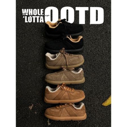 NewRockStarChoppa冬季小众小土豆加绒保暖男鞋复古老钱风勃肯鞋